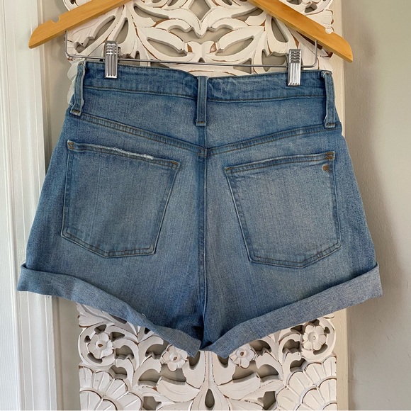 Madewell The Curvy Perfect Vintage Denim Jean Shorts Rolled Hem Sz 26 Boho - Picture 7 of 9